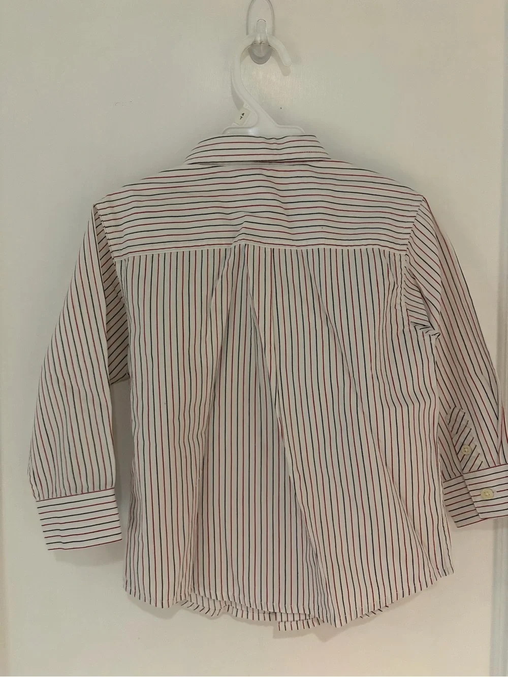 NWT Boys 2T Red, White, and Blue Striped Gymboree Long Sleeve Dress Shirt